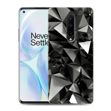 Силиконовый чехол на OnePlus 8 с принтом Черные кристаллы Силиконовый чехол на OnePlus 8 с принтом Черные кристаллы