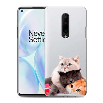 Силиконовый чехол на OnePlus 8 с принтом Кошки Силиконовый чехол на OnePlus 8 с принтом Кошки