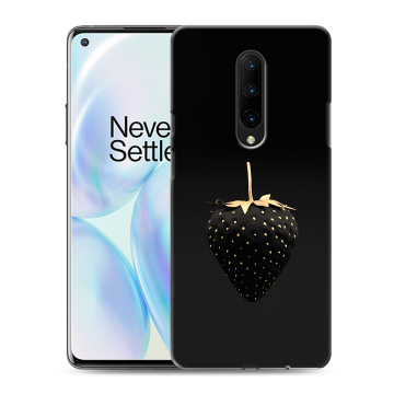 Силиконовый чехол на OnePlus 8 с принтом Черная клубника Силиконовый чехол на OnePlus 8 с принтом Черная клубника