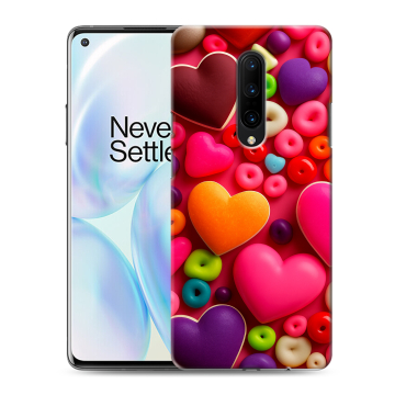 Силиконовый чехол на OnePlus 8 с принтом Сердечки Силиконовый чехол на OnePlus 8 с принтом Сердечки