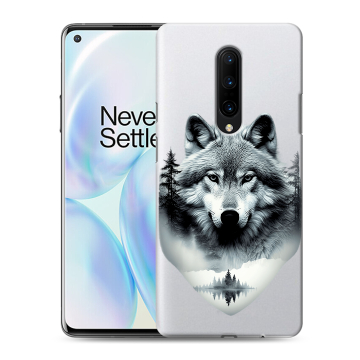 Силиконовый чехол на OnePlus 8 с принтом Волк в лесу Силиконовый чехол на OnePlus 8 с принтом Волк в лесу