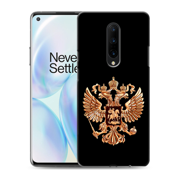 Силиконовый чехол на OnePlus 8 с принтом Герб России золотой Силиконовый чехол на OnePlus 8 с принтом Герб России золотой