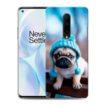 Силиконовый чехол на OnePlus 8 с принтом Мопс в шапке Силиконовый чехол на OnePlus 8 с принтом Мопс в шапке