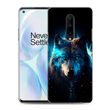 Силиконовый чехол на OnePlus 8 с принтом Волк ночной