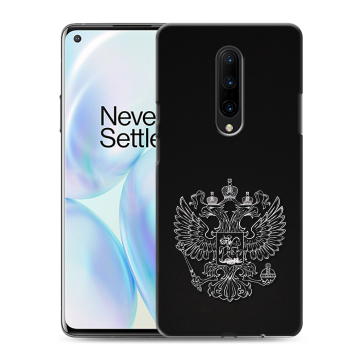 Силиконовый чехол на OnePlus 8 с принтом Герб России