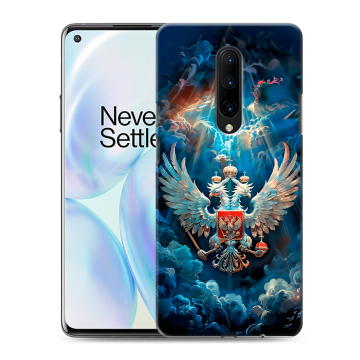Силиконовый чехол на OnePlus 8 с принтом Герб флаг России Силиконовый чехол на OnePlus 8 с принтом Герб флаг России