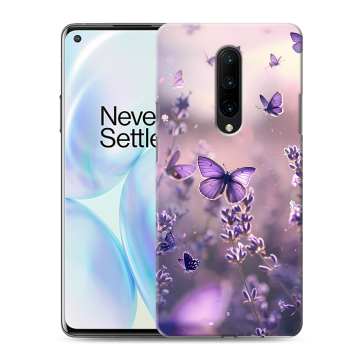 Силиконовый чехол на OnePlus 8 с принтом бабочки и лаванда