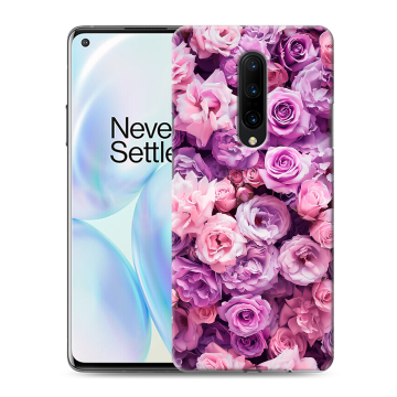 Силиконовый чехол на OnePlus 8 с принтом лавандовые розы