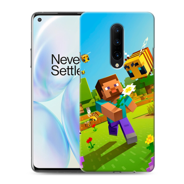 Силиконовый чехол на OnePlus 8 с принтом Майнкрафт Minecraft