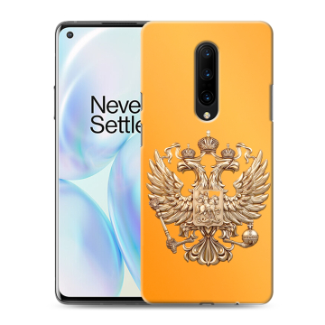 Силиконовый чехол на OnePlus 8 с принтом Герб Флаг России