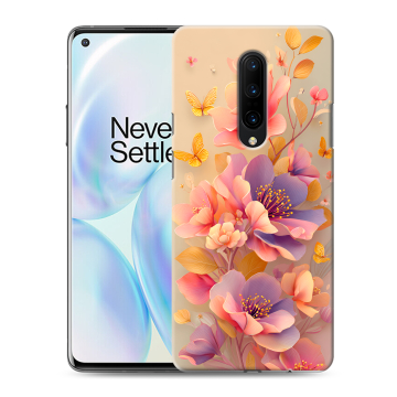 Силиконовый чехол на OnePlus 8 с принтом Цветы и бабочки