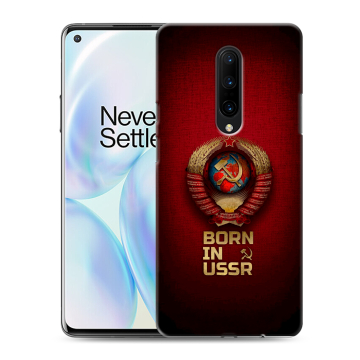 Силиконовый чехол на OnePlus 8 с принтом Флаг Герб СССР