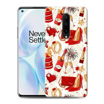 Силиконовый чехол на OnePlus 8 с принтом Новый год