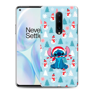 Силиконовый чехол на OnePlus 8 с принтом Стич Новый год