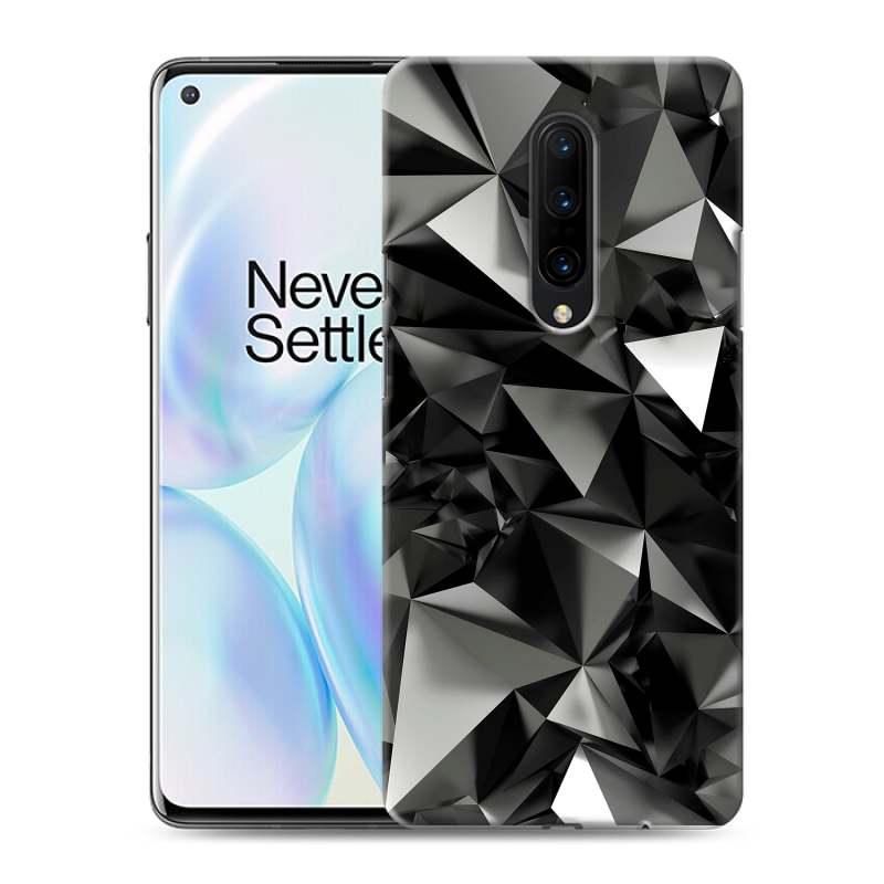 Силиконовый чехол на OnePlus 8 с принтом Черные кристаллы Силиконовый чехол на OnePlus 8 с принтом Черные кристаллы