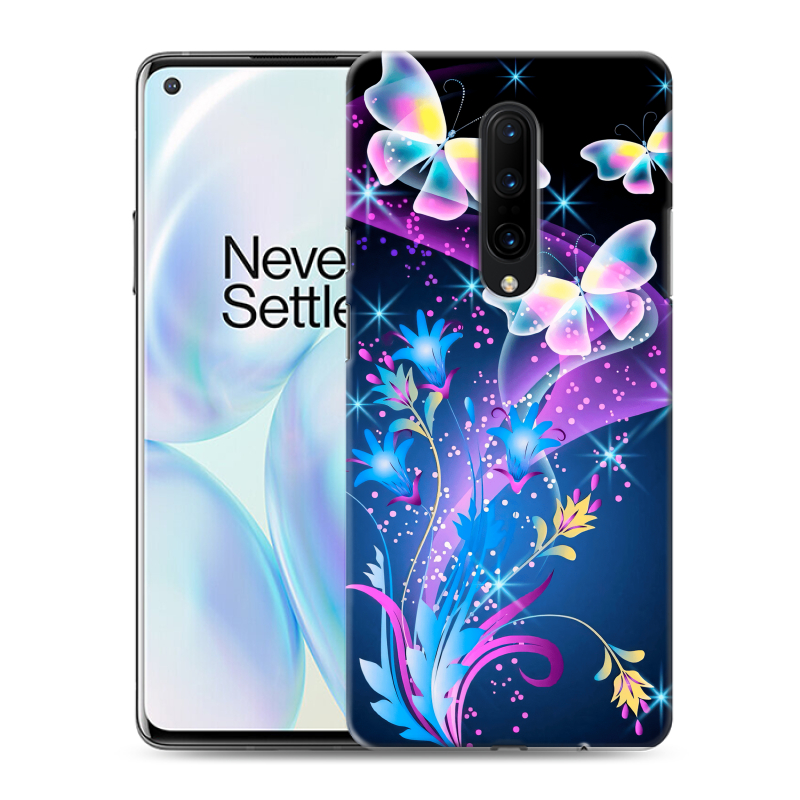 Силиконовый противоударный чехол на OnePlus 8 с принтом Бабочки Силиконовый противоударный чехол на OnePlus 8 с принтом Бабочки