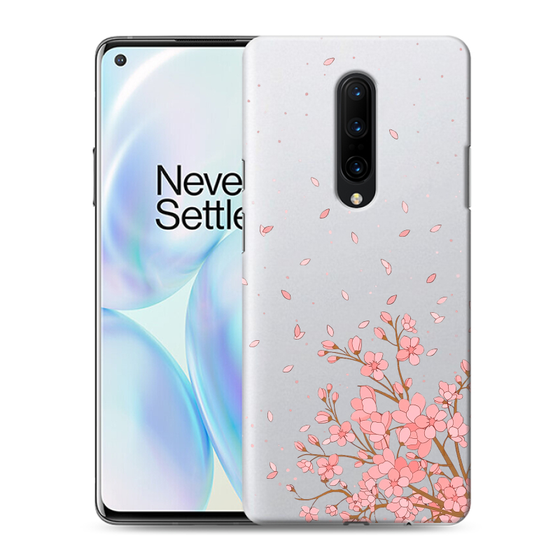 Силиконовый противоударный чехол на OnePlus 8 с принтом Ветка сакуры Силиконовый противоударный чехол на OnePlus 8 с принтом Ветка сакуры