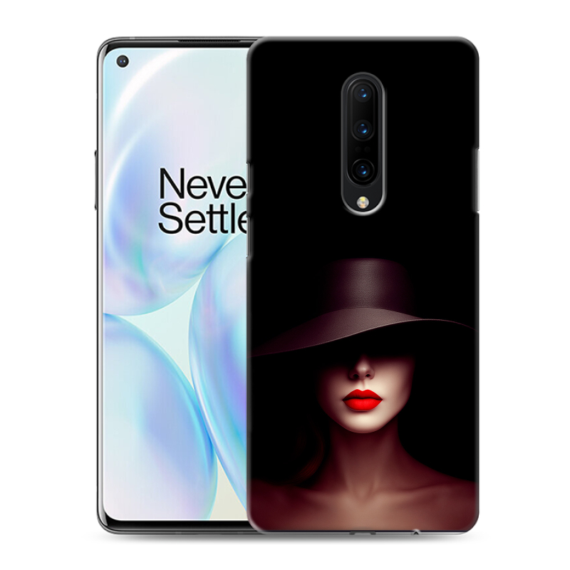 Силиконовый чехол на OnePlus 8 с принтом Девушка в шляпе Силиконовый чехол на OnePlus 8 с принтом Девушка в шляпе