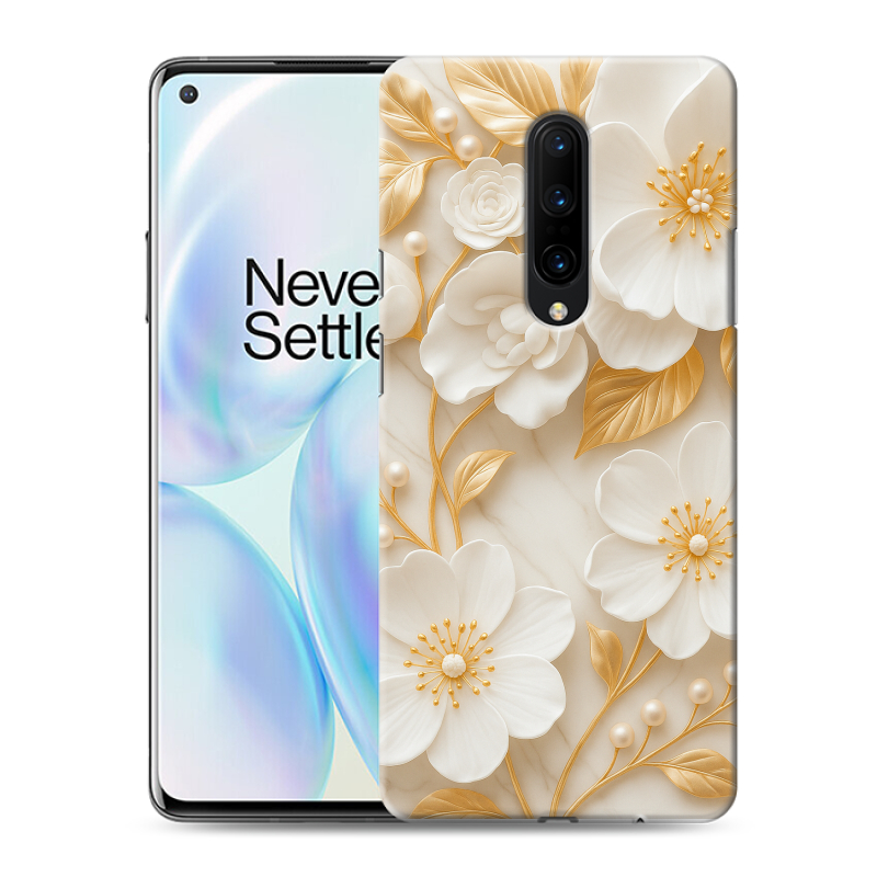 Силиконовый противоударный чехол на OnePlus 8 с принтом Цветы Силиконовый противоударный чехол на OnePlus 8 с принтом Цветы