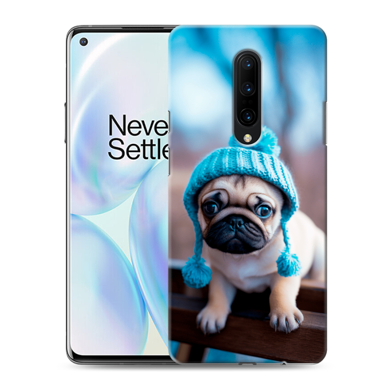 Силиконовый чехол на OnePlus 8 с принтом Мопс в шапке Силиконовый чехол на OnePlus 8 с принтом Мопс в шапке