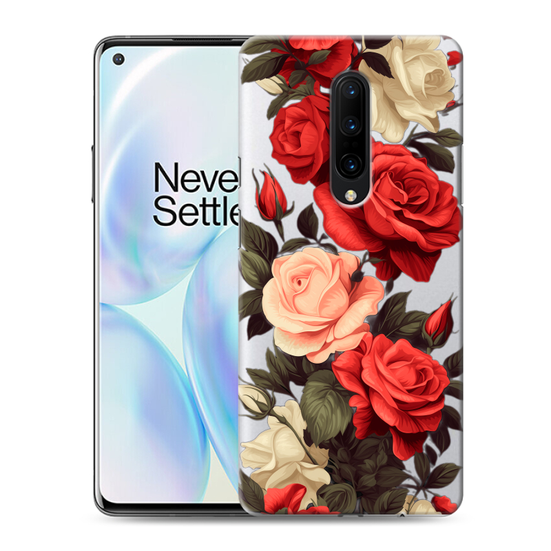 Пластиковый чехол на OnePlus 8 с принтом Розы Пластиковый чехол на OnePlus 8 с принтом Розы
