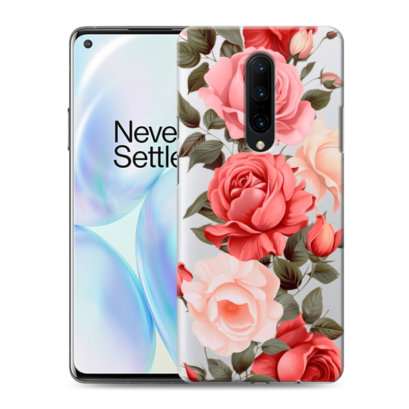 Силиконовый чехол на OnePlus 8 с принтом Розы Силиконовый чехол на OnePlus 8 с принтом Розы