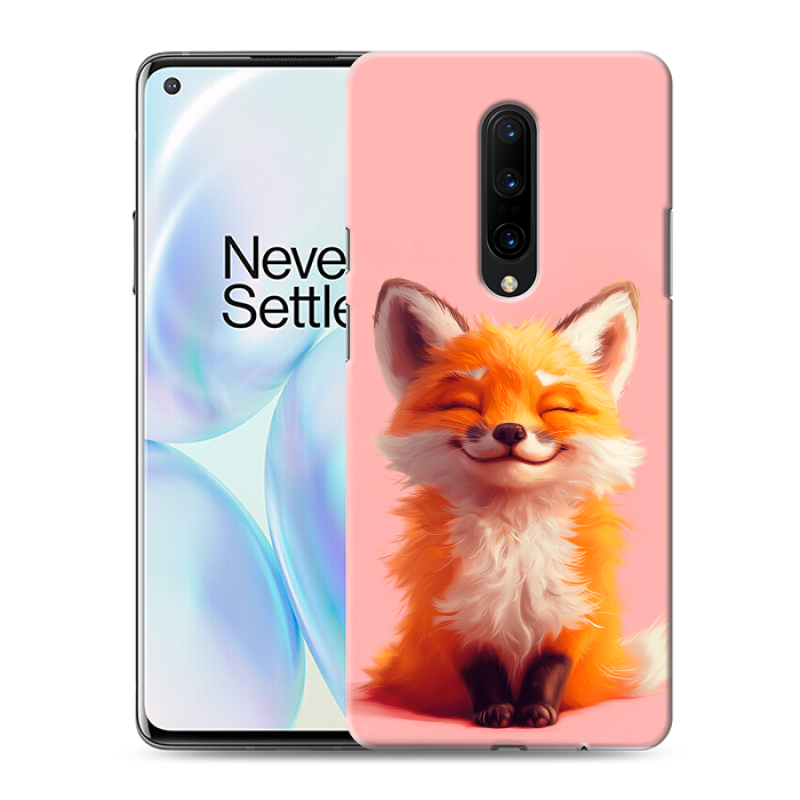 Силиконовый чехол на OnePlus 8 с принтом милая лиса Силиконовый чехол на OnePlus 8 с принтом милая лиса