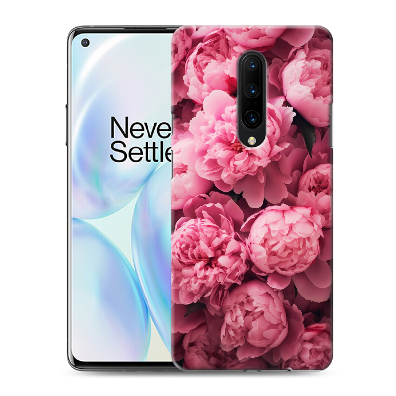 Силиконовый чехол на OnePlus 8 с принтом цветы пионы Силиконовый чехол на OnePlus 8 с принтом цветы пионы