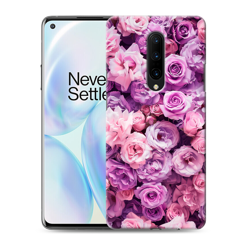 Пластиковый чехол на OnePlus 8 с принтом лавандовые розы Пластиковый чехол на OnePlus 8 с принтом лавандовые розы