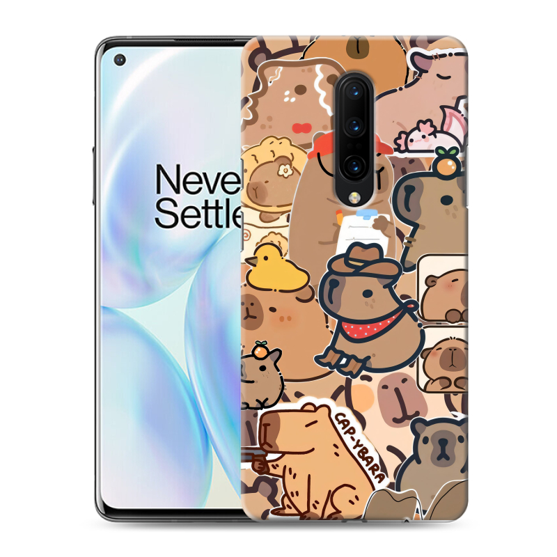 Пластиковый чехол на OnePlus 8 с принтом капибара Пластиковый чехол на OnePlus 8 с принтом капибара