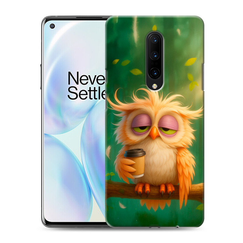 Силиконовый чехол на OnePlus 8 с принтом сова Силиконовый чехол на OnePlus 8 с принтом сова