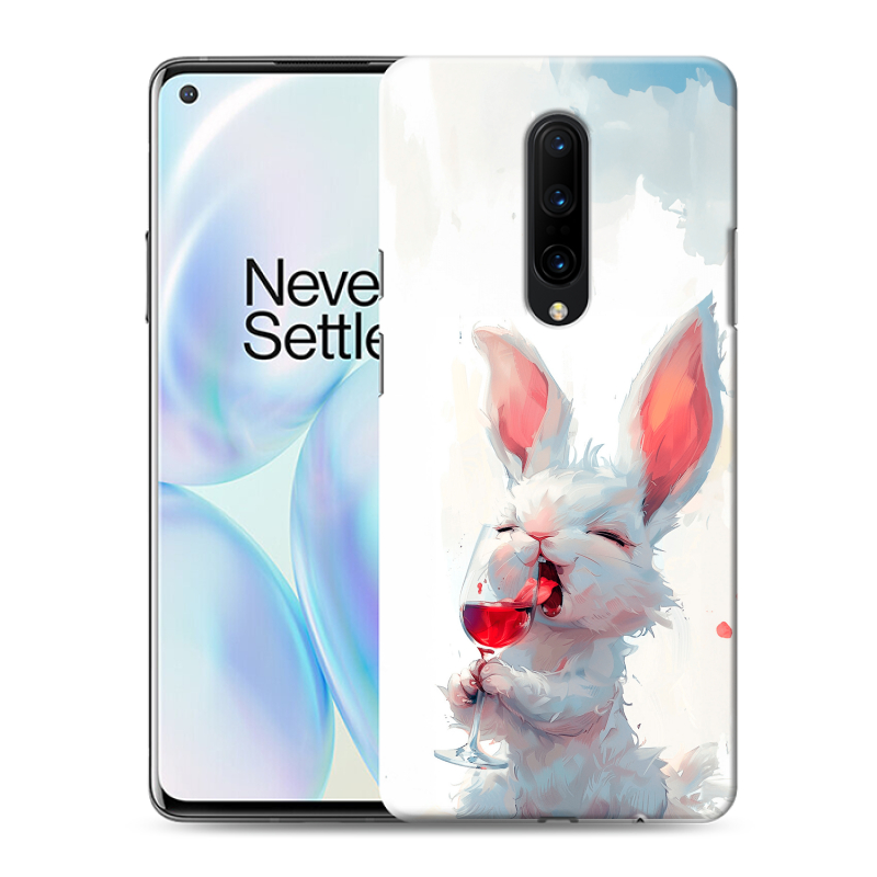 Пластиковый чехол на OnePlus 8 с принтом кролик зайчик Пластиковый чехол на OnePlus 8 с принтом кролик зайчик