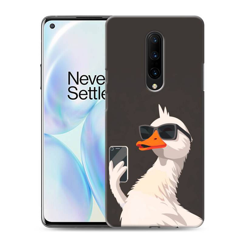 Силиконовый чехол на OnePlus 8 с принтом утка в очках Силиконовый чехол на OnePlus 8 с принтом утка в очках