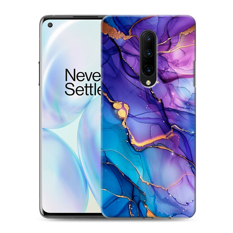Силиконовый чехол на OnePlus 8 с принтом синий мрамор Силиконовый чехол на OnePlus 8 с принтом синий мрамор
