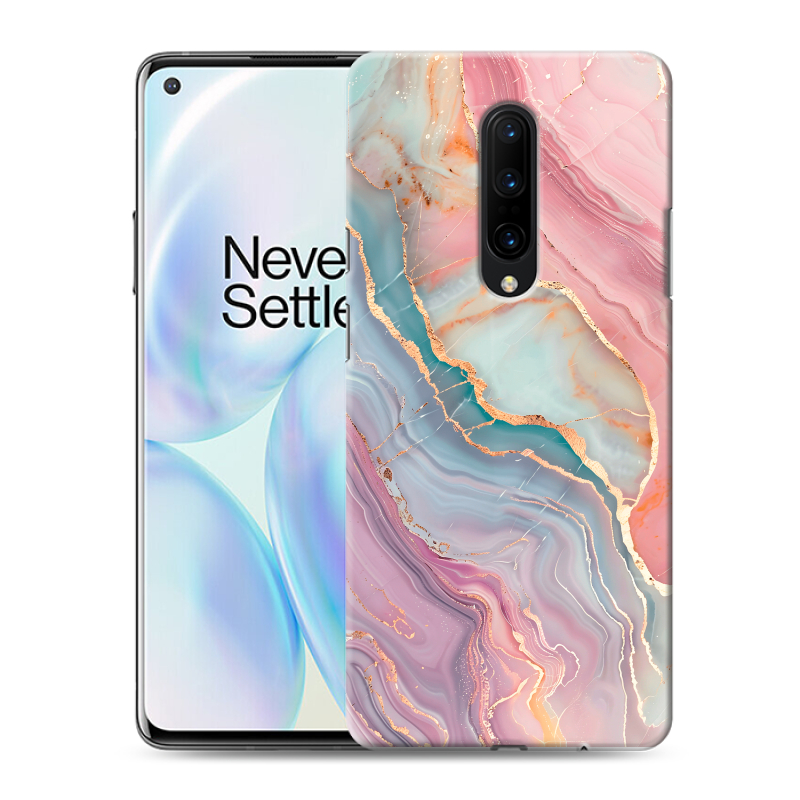 Силиконовый чехол на OnePlus 8 с принтом розовый мрамор Силиконовый чехол на OnePlus 8 с принтом розовый мрамор