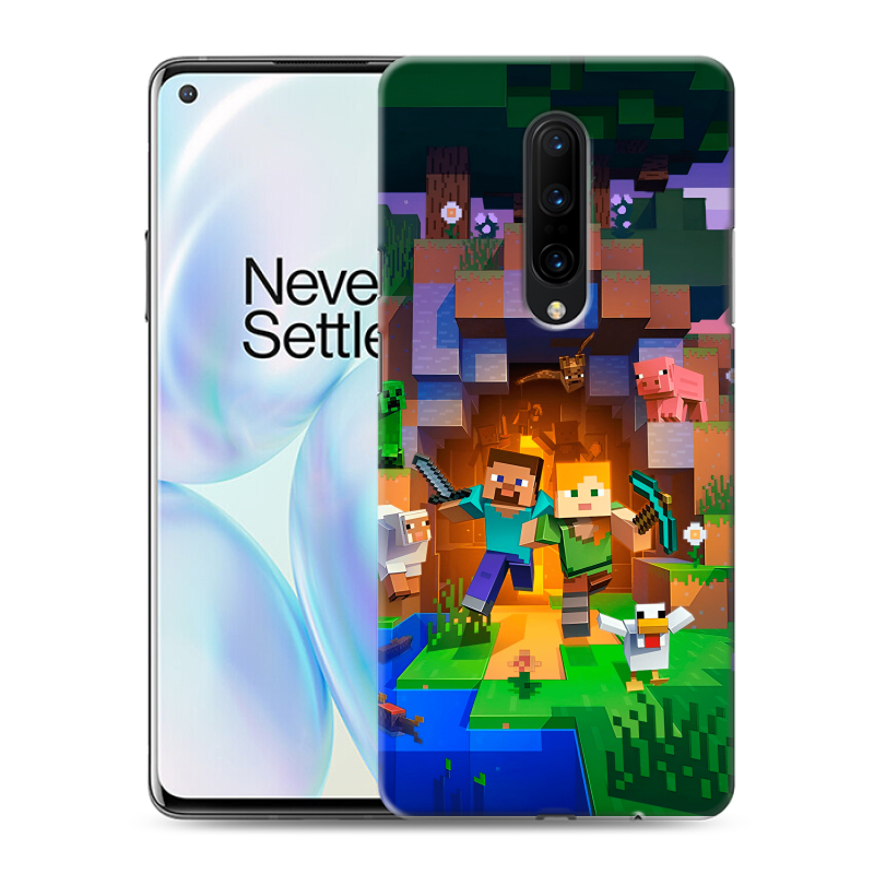 Пластиковый чехол на OnePlus 8 с принтом Майнкрафт Minecraft Пластиковый чехол на OnePlus 8 с принтом Майнкрафт Minecraft
