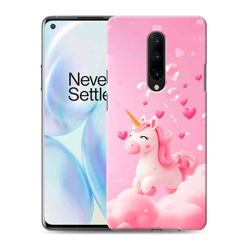 Пластиковый чехол на OnePlus 8 с принтом Единорог Пластиковый чехол на OnePlus 8 с принтом Единорог