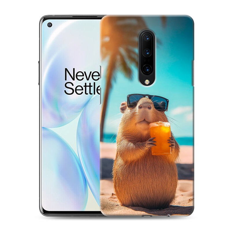 Силиконовый чехол на OnePlus 8 с принтом Капибара Силиконовый чехол на OnePlus 8 с принтом Капибара