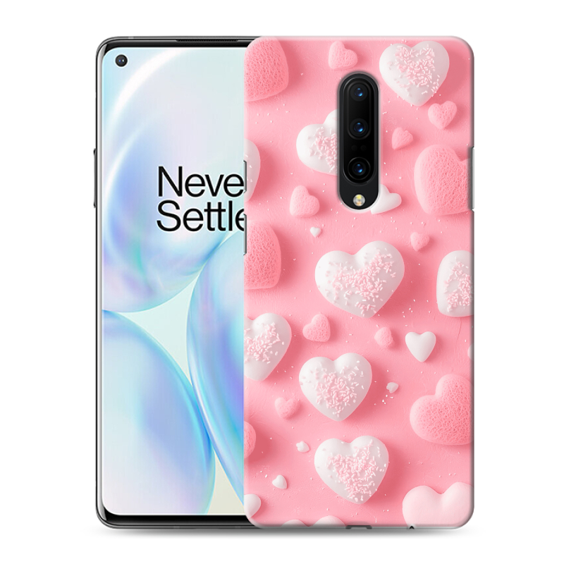 Пластиковый чехол на OnePlus 8 с принтом Сердечки Пластиковый чехол на OnePlus 8 с принтом Сердечки
