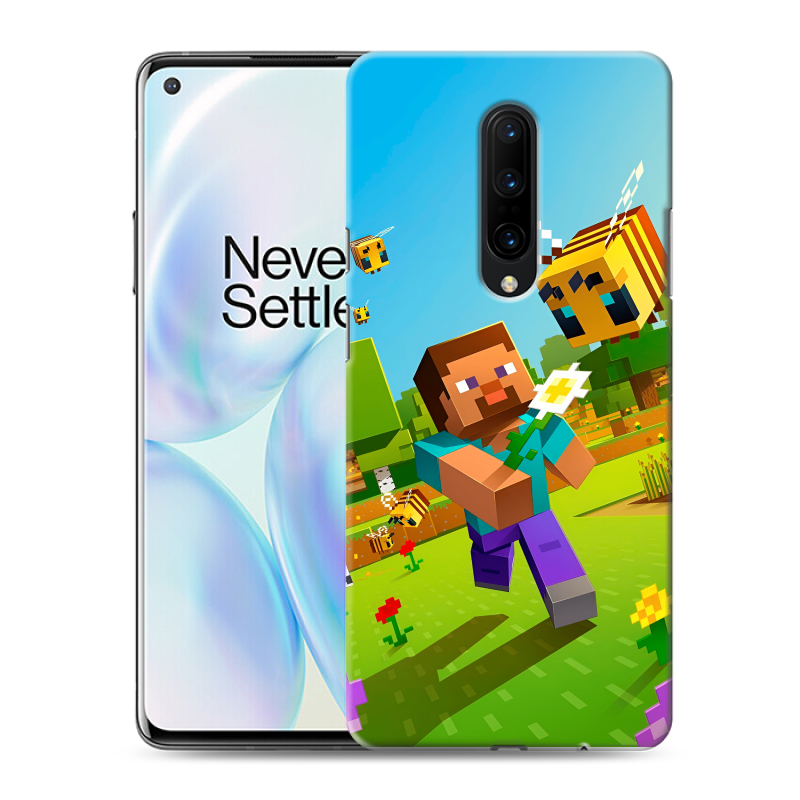 Пластиковый чехол на OnePlus 8 с принтом Майнкрафт Minecraft Пластиковый чехол на OnePlus 8 с принтом Майнкрафт Minecraft
