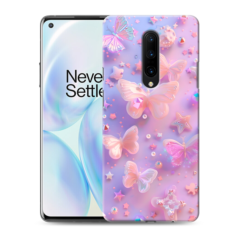 Силиконовый чехол на OnePlus 8 с принтом Бабочки Силиконовый чехол на OnePlus 8 с принтом Бабочки