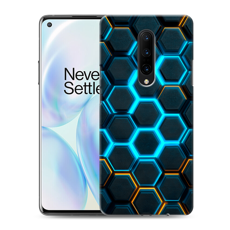 Пластиковый чехол на OnePlus 8 с принтом Неоновые соты Пластиковый чехол на OnePlus 8 с принтом Неоновые соты