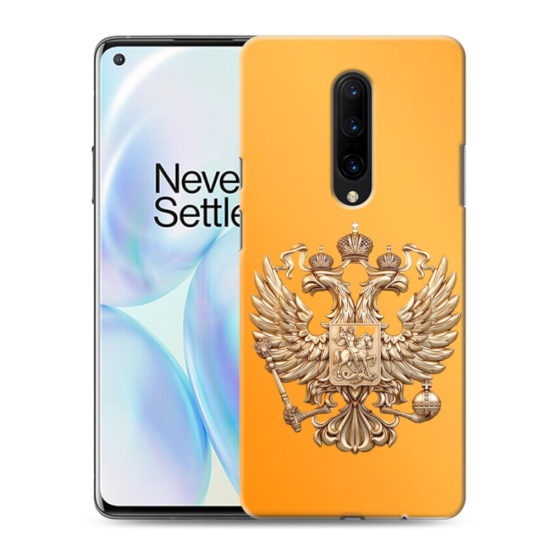 Силиконовый противоударный чехол на OnePlus 8 с принтом Герб Флаг России Силиконовый противоударный чехол на OnePlus 8 с принтом Герб Флаг России