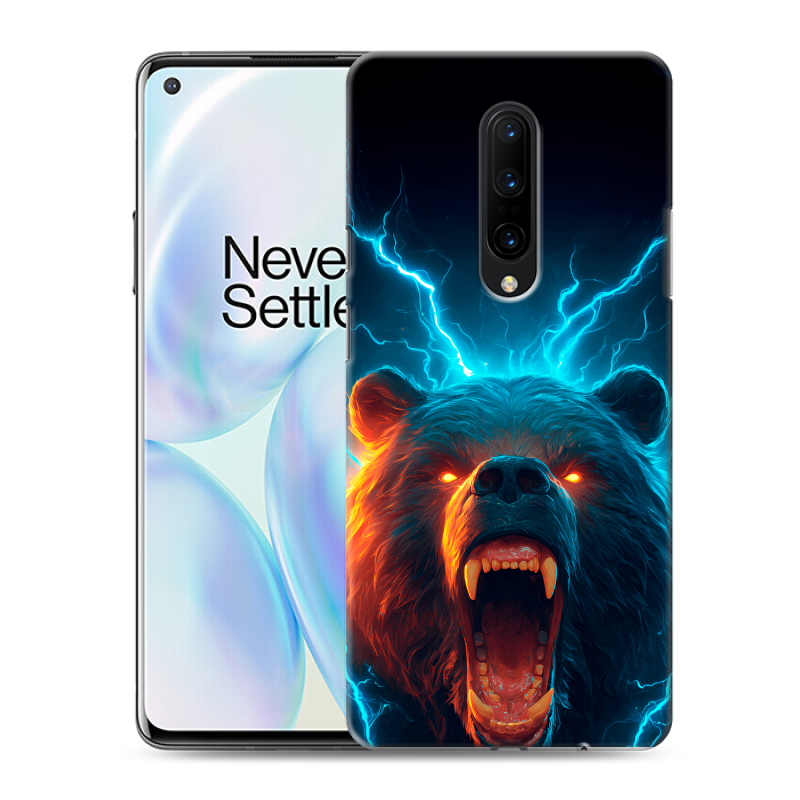 Пластиковый чехол на OnePlus 8 с принтом Медведь Пластиковый чехол на OnePlus 8 с принтом Медведь