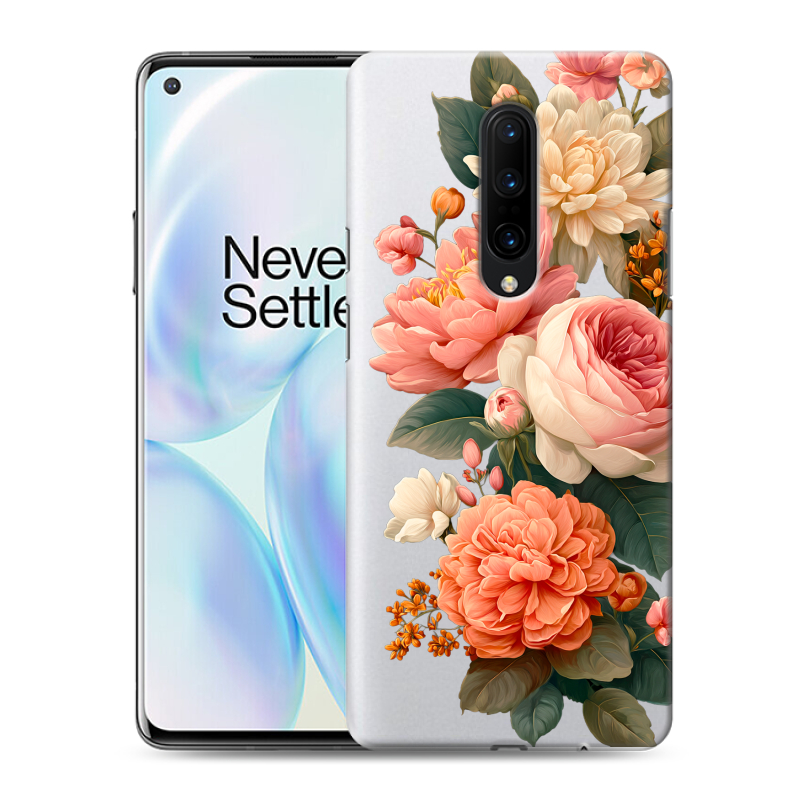 Силиконовый чехол на OnePlus 8 с принтом цветы Силиконовый чехол на OnePlus 8 с принтом цветы