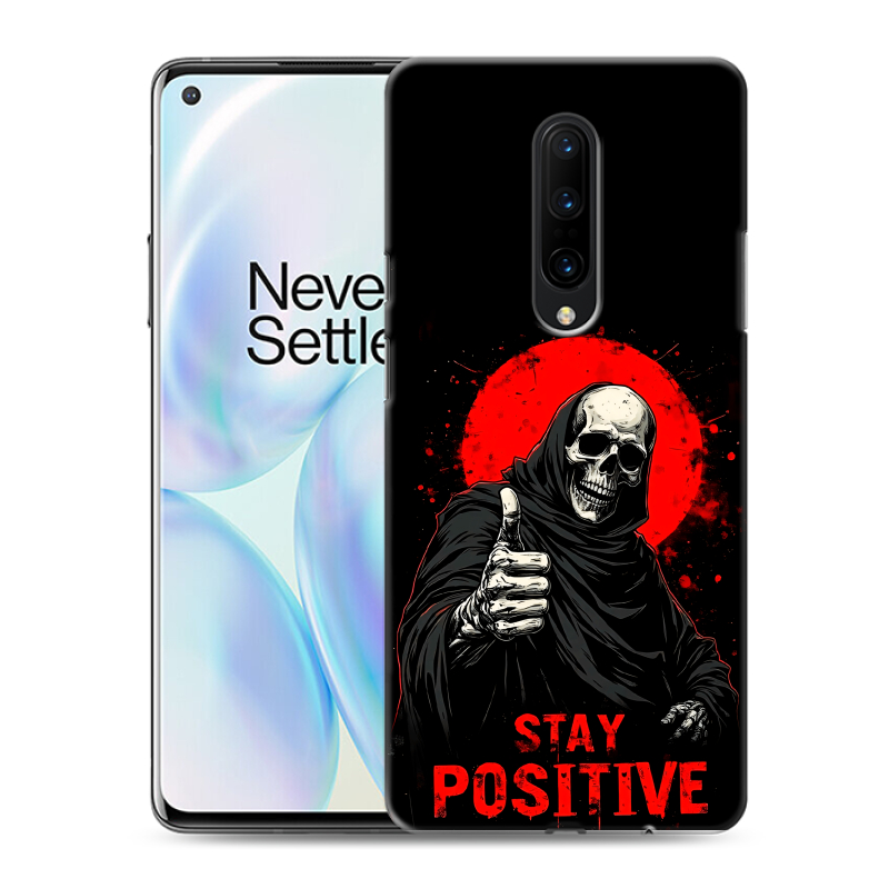 Пластиковый чехол на OnePlus 8 с принтом смешной скелет Пластиковый чехол на OnePlus 8 с принтом смешной скелет