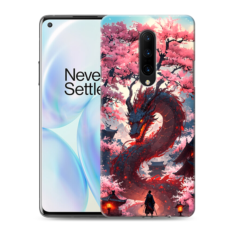 Силиконовый чехол на OnePlus 8 с принтом Дракон Японский Силиконовый чехол на OnePlus 8 с принтом Дракон Японский