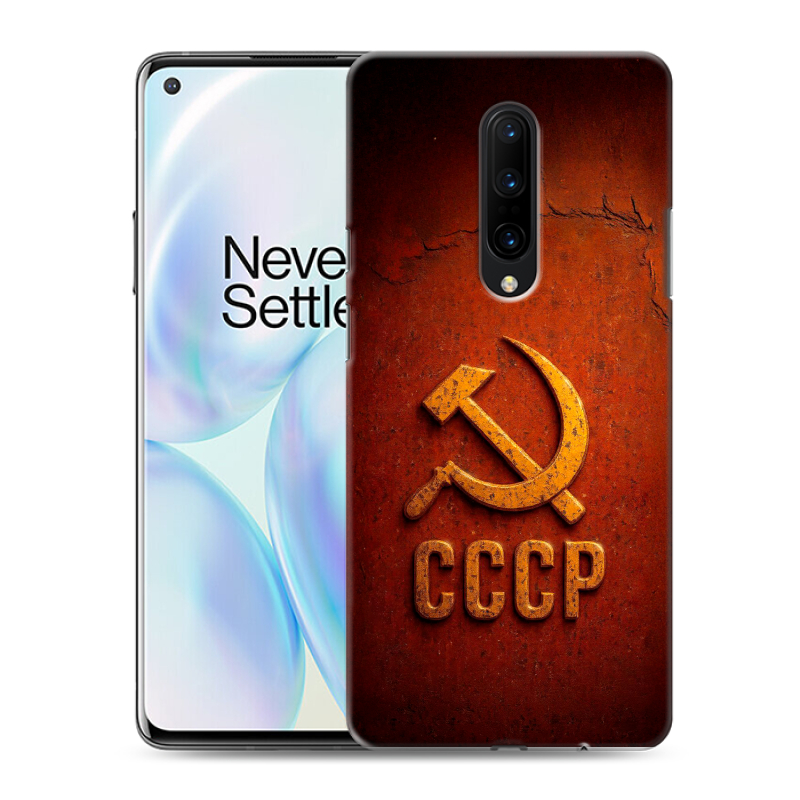 Силиконовый противоударный чехол на OnePlus 8 с принтом Флаг Герб СССР Силиконовый противоударный чехол на OnePlus 8 с принтом Флаг Герб СССР