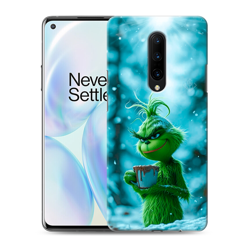 Пластиковый чехол на OnePlus 8 с принтом Новый год гринч Пластиковый чехол на OnePlus 8 с принтом Новый год гринч