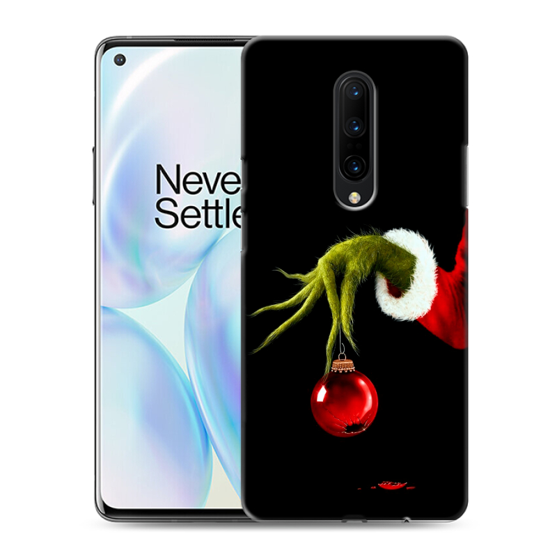 Силиконовый чехол на OnePlus 8 с принтом Новый год Гринч Силиконовый чехол на OnePlus 8 с принтом Новый год Гринч
